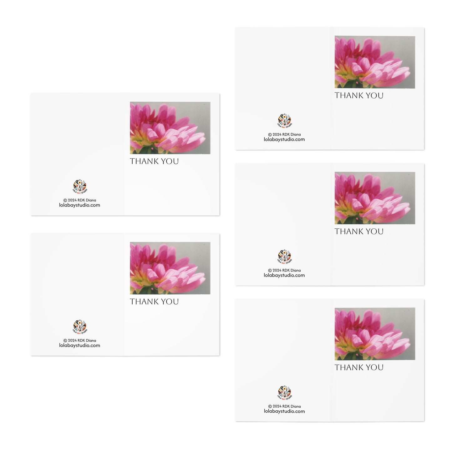 Floral Thank You Notes  (5-Pack)